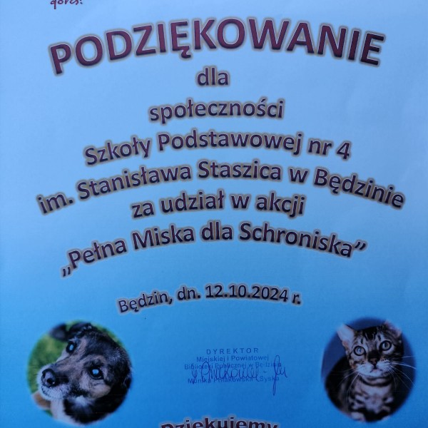 Pełna Miska dla Schroniska 2024- podsumowanie 