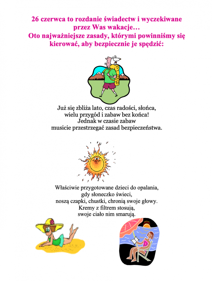 Bezpieczne wakacje