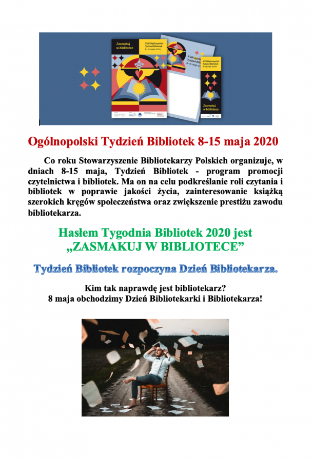 Ogólnopolski Tydzień Bibliotek 8-15 maja 2020