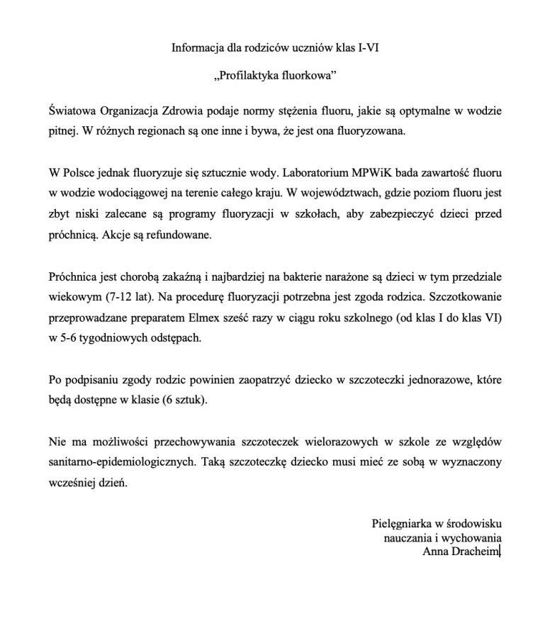 „Profilaktyka fluorkowa”